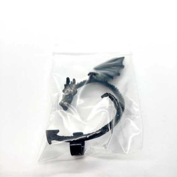 Single Left Ear Black Dragon Wrap Cuff Earring - Picture 9 of 9